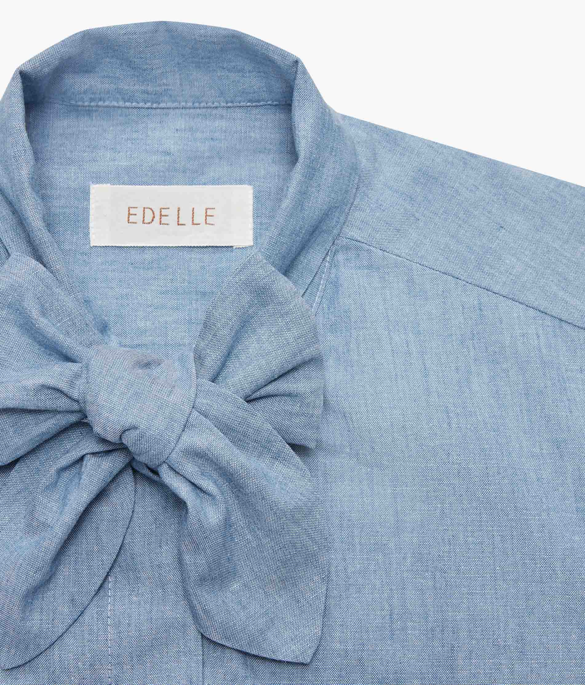 PALAIS  Chambray Jeans Bluse mit Schluppe
