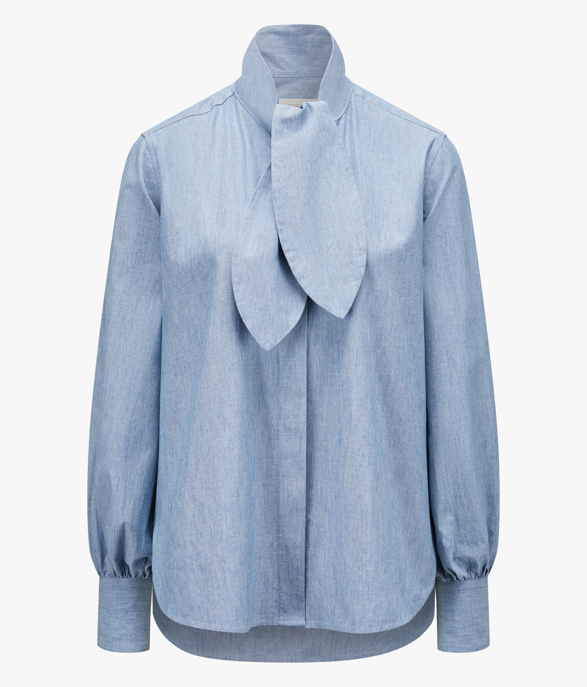 PALAIS  Chambray Jeans Bluse mit Schluppe