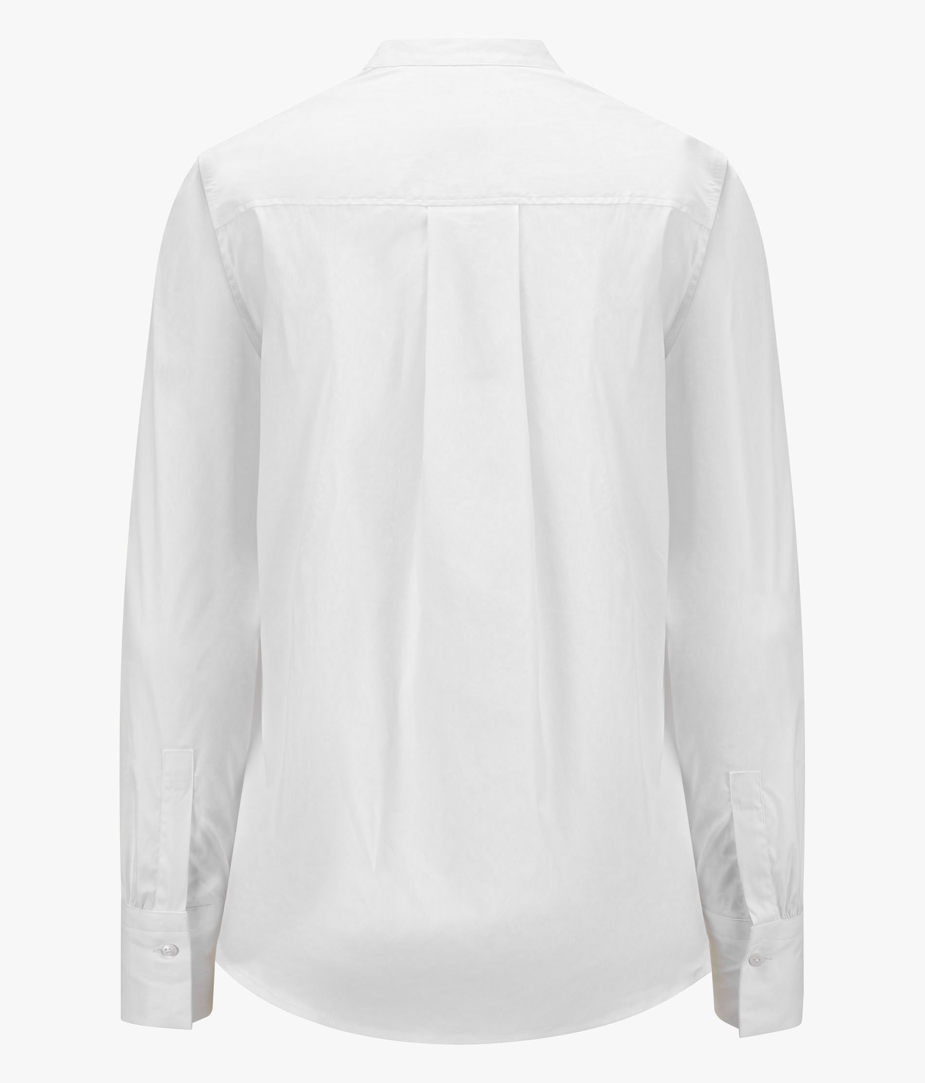 EVE – Stretch-Bluse mit Stehkragen in Weiß