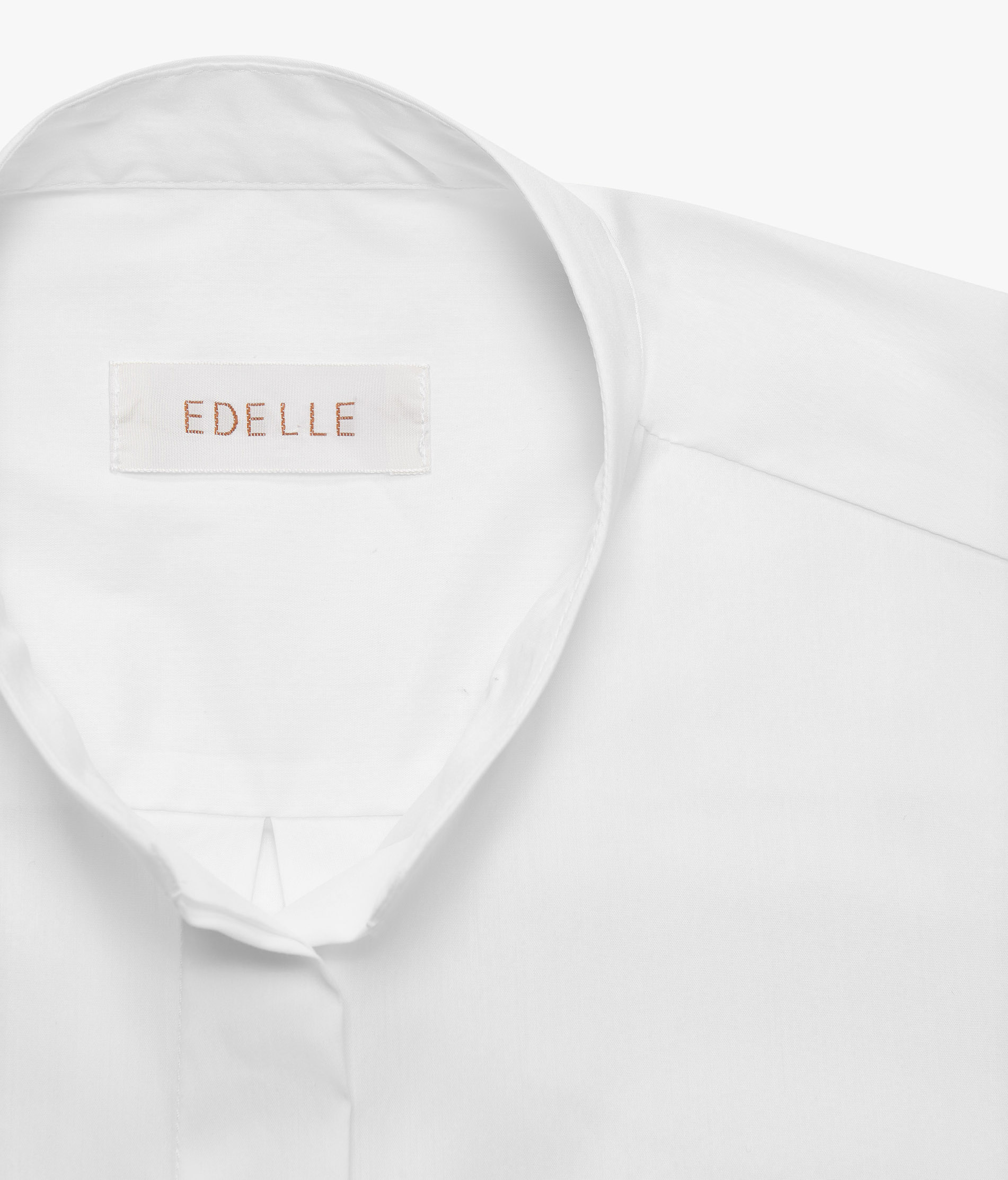 EVE – Stretch-Bluse mit Stehkragen in Weiß